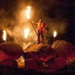 Nachtspektakel bij Hunebedcentrum in Borger