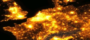 header carte de pollution lumineuse Europe